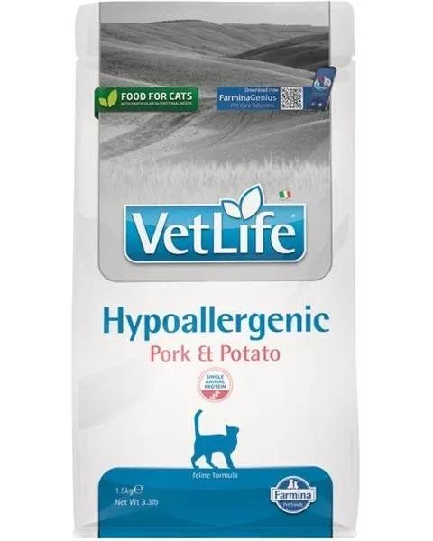 VET LIFE CAT HYPOALLERGENIC PORK &amp; POTATO ADULT 1,5KG