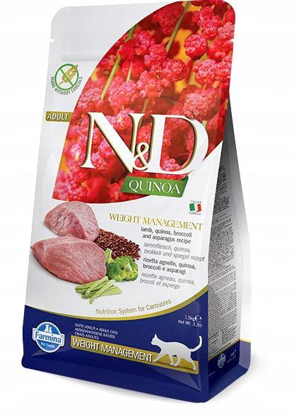 N&amp;D CAT QUINOA WEIGHT MANAGEMENT LAMB, BROCCOLI ADULT GR.300