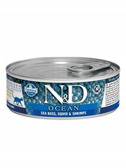 N&amp;D CAT OCEAN TUNA, SQUID &amp; SHRIMP 70 GR