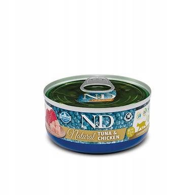 N&amp;D CAT NATURAL TUNA &amp; CHICKEN 140 GR