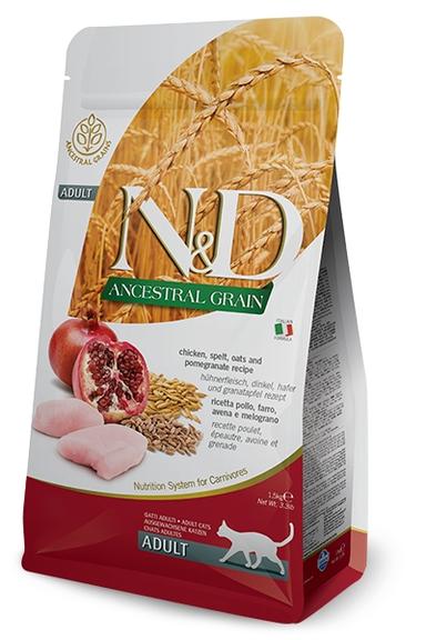 N&amp;D ANCESTRAL GRAIN CAT CHICKEN &amp; POMEGRANATE ADULT 300G