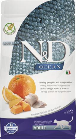 N&amp;D OCEAN CAT HERRING PUMPKIN AND ORANGE ADULT 1.5 KG