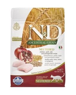 N&amp;D ANCESTRAL GRAIN CAT NEUTERED- CHICKEN ADULT 300 GR