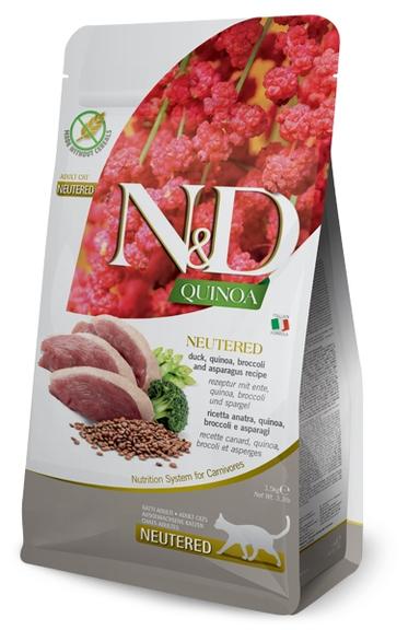 N&amp;D QUINOA CAT DUCK, BROCOLLI &amp; ASPARAGUS NEUTERED ADULT 300 GR
