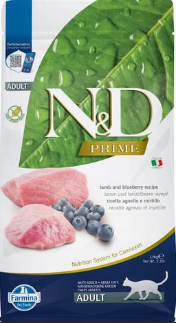 N&amp;D PRIME CAT LAMB &amp; BLUEBERRY ADULT 1.5KG