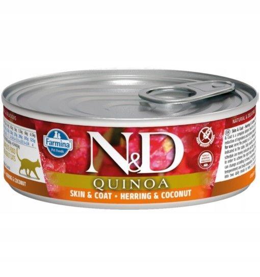 N&amp;D CAT QUINOA HERRING &amp; COCONUT 80 GR