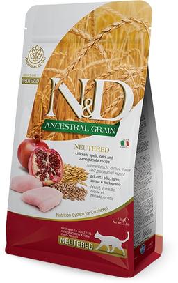 N&amp;D ANCESTRAL GRAIN CAT NEUTERED- CHICKEN ADULT 300 GR