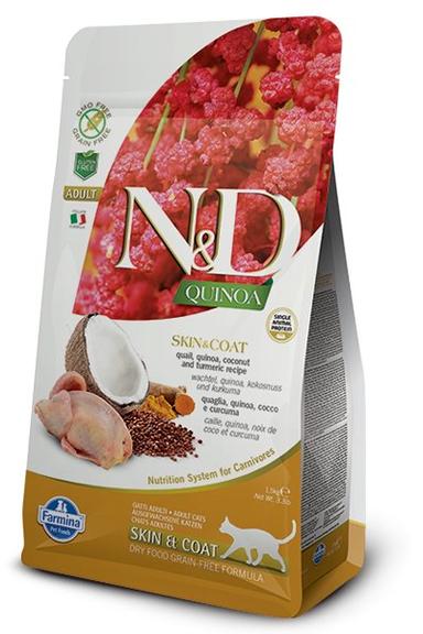 N&amp;D CAT QUINOA SKIN &amp; COAT QUAIL, COCONUT ADULT GR.300