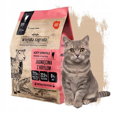 Wiejska Zagroda Karma sucha dla kota Jagnięcina z krylem (dorosły) 400g