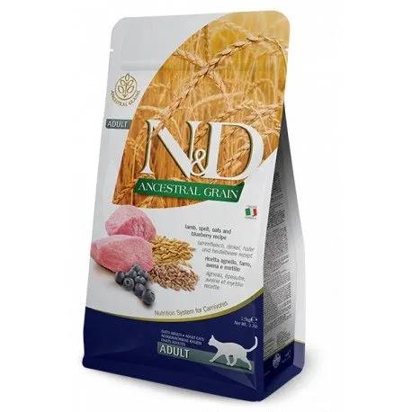 N&amp;D ANCESTRAL GRAIN CAT LAMB, SPELT, OATS AND BLUEBERRY ADULT 1.5KG