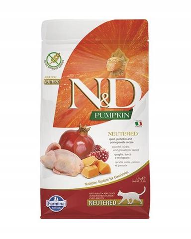 N&amp;D CAT PUMPKIN QUAIL&amp;POMEGRANATE ADULT NEUTERED KG 1,5