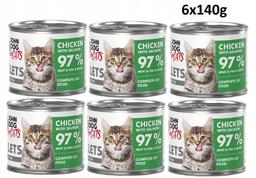 Karma mokra dla kociąt John Dog for Cats Filety Kurczak z łososiem  140g