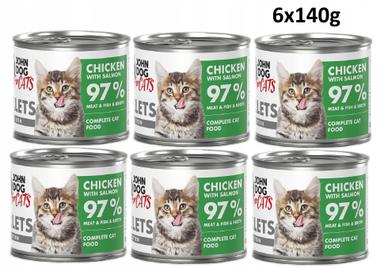 Karma mokra dla kociąt John Dog for Cats Filety Kurczak z łososiem  140g
