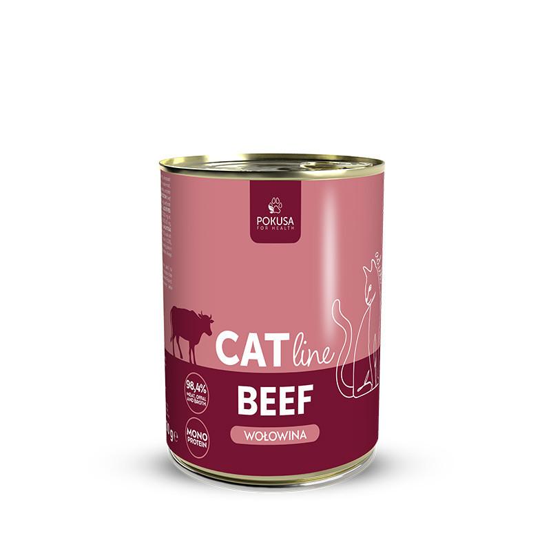 Pokusa CatLine – wołowina karma mokra dla kotów dorosłych 400 g