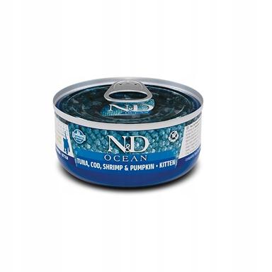 N&amp;D CAT OCEAN TUNA, COD, SHRIMP &amp; PUMPKIN KITTEN 70 GR