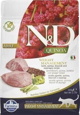 N&amp;D CAT QUINOA WEIGHT MANAGEMENT LAMB, BROCCOLI ADULT GR.300