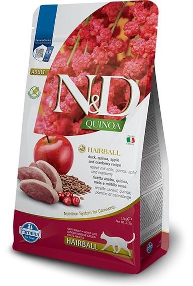 N&amp;D QUINOA CAT HAIRBALL ADULT 1,5 KG
