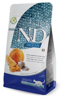 N&amp;D OCEAN CAT HERRING PUMPKIN AND ORANGE ADULT 1.5 KG