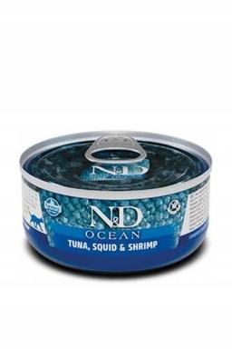 N&amp;D CAT OCEAN TUNA, SQUID &amp; SHRIMP 70 GR
