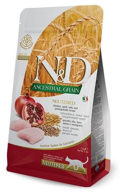 N&amp;D ANCESTRAL GRAIN CAT NEUTERED- CHICKEN ADULT 1.5 KG