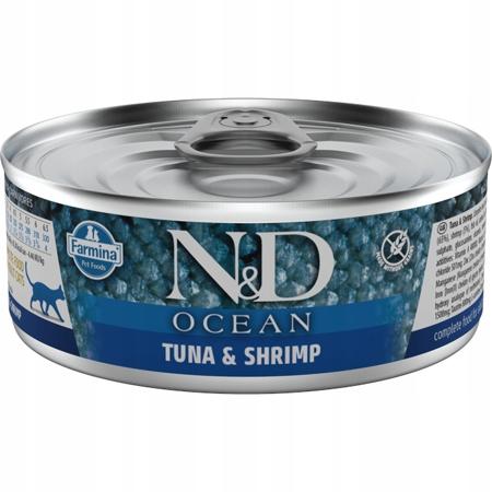 N&amp;D CAT OCEAN TUNA &amp; SHRIMP 70 GR WET
