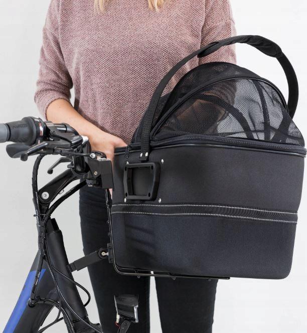 Kosz na rower, 41x47x39cm, czarny