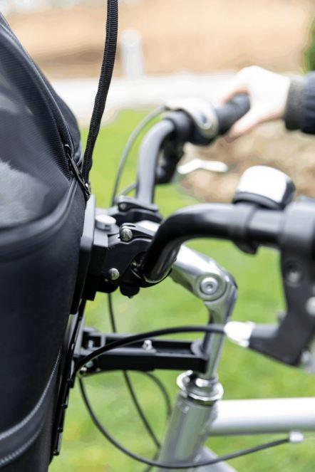 Kosz na rower, 41x47x39cm, czarny