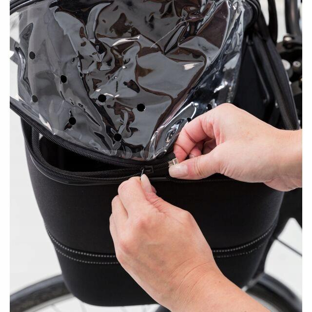 Kosz na rower, 41x47x39cm, czarny