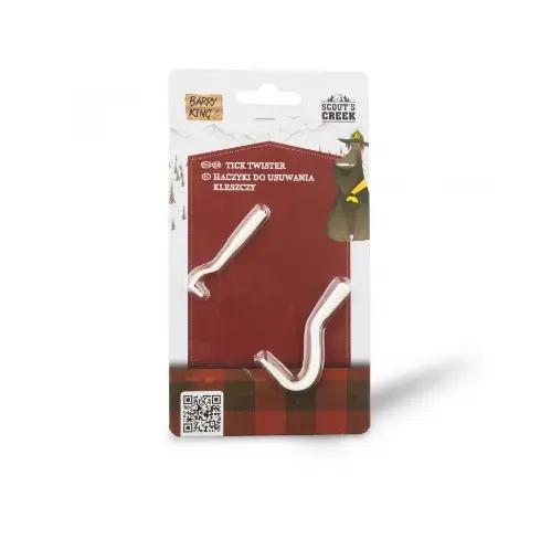 Haczyki do usuwania kleszczy, biały, 2 szt.