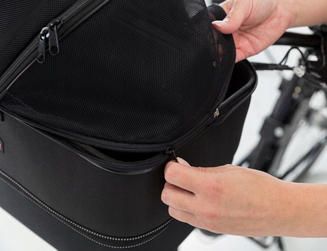 Kosz na rower, 41x47x39cm, czarny