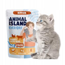 Aniaml Island Saszetka dla kociąt Indyk/Cielęcina 85g