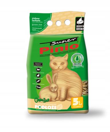 Super Pinio Zielona Herbata żwirek drewniany 5L