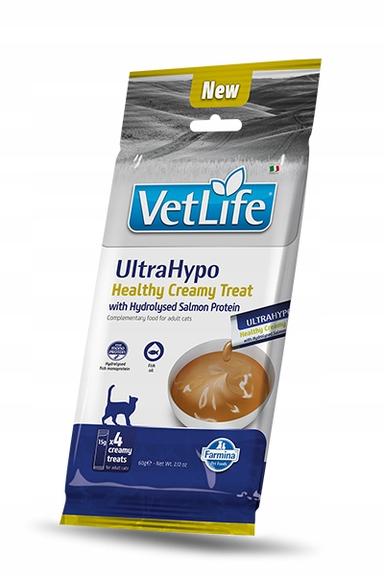 VET LIFE CAT ULTRAHYPO CREAMY TREAT WITH HYDROLYSE D SALMON PROTEIN 60 GR