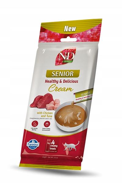 N&amp;D QUINOA CAT SENIOR CREAM WITH CHICKEN &amp; TUN A 60 GR