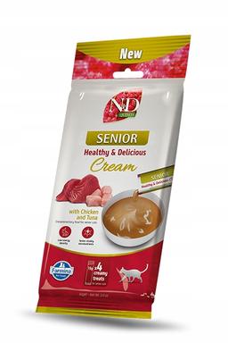 N&amp;D QUINOA CAT SENIOR CREAM WITH CHICKEN &amp; TUN A 60 GR