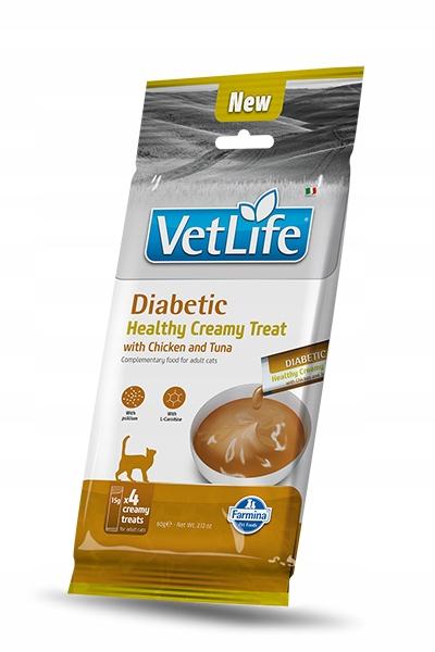 VET LIFE CAT DIABETIC CREAMY TREAT WITH CHICKEN &amp; TUNA 60 GR