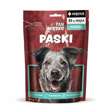 Pan Mięsko Przysmak dla psa Paski Kaczka (dorosły) 100g (12 szt/op)