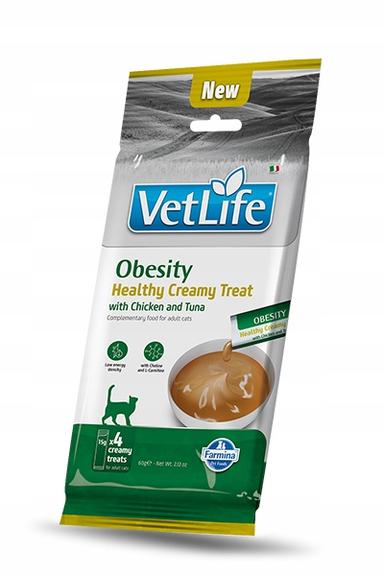 VET LIFE CAT OBESITY CREAMY TREAT WITH CHICKEN &amp; TUNA 60 GR
