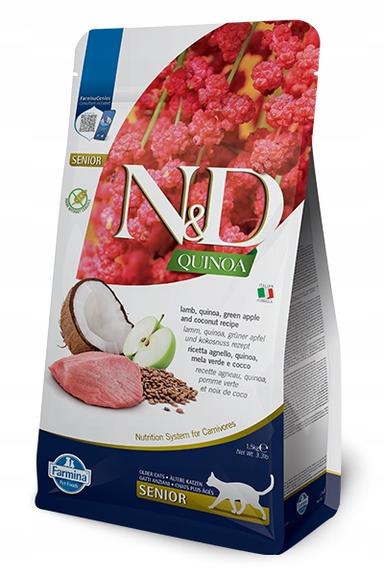 N&amp;D QUINOA CAT LAMB, GREEN APPLE &amp; COCONUT SENIOR 1,5 KG