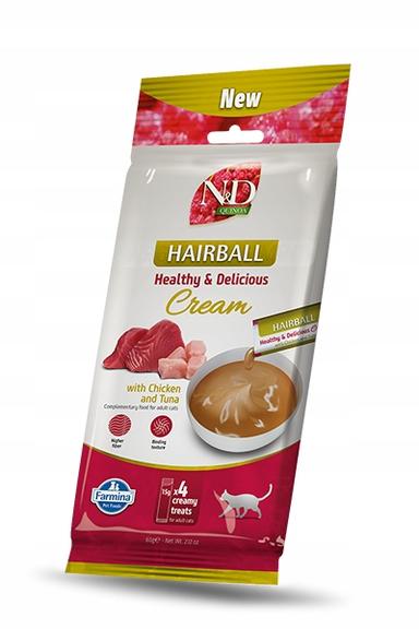N&amp;D QUINOA CAT HAIRBALL CREAM WITH CHICKEN &amp; TUN A 60 GR