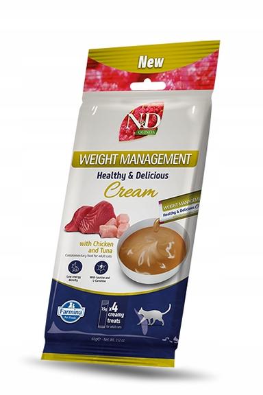 N&amp;D QUINOA CAT WEIGHT MANAGEMENT CREAM WITH CHICKEN &amp; TUNA 60 GR