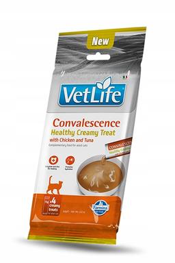 VET LIFE CAT CONVALESCENCE CREAMY TREAT WITH CHICK EN &amp; TUNA 60 GR