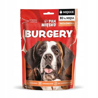 Pan Mięsko Przysmak dla psa Burgery Wołowina (dorosły) 100g (12 szt/op)