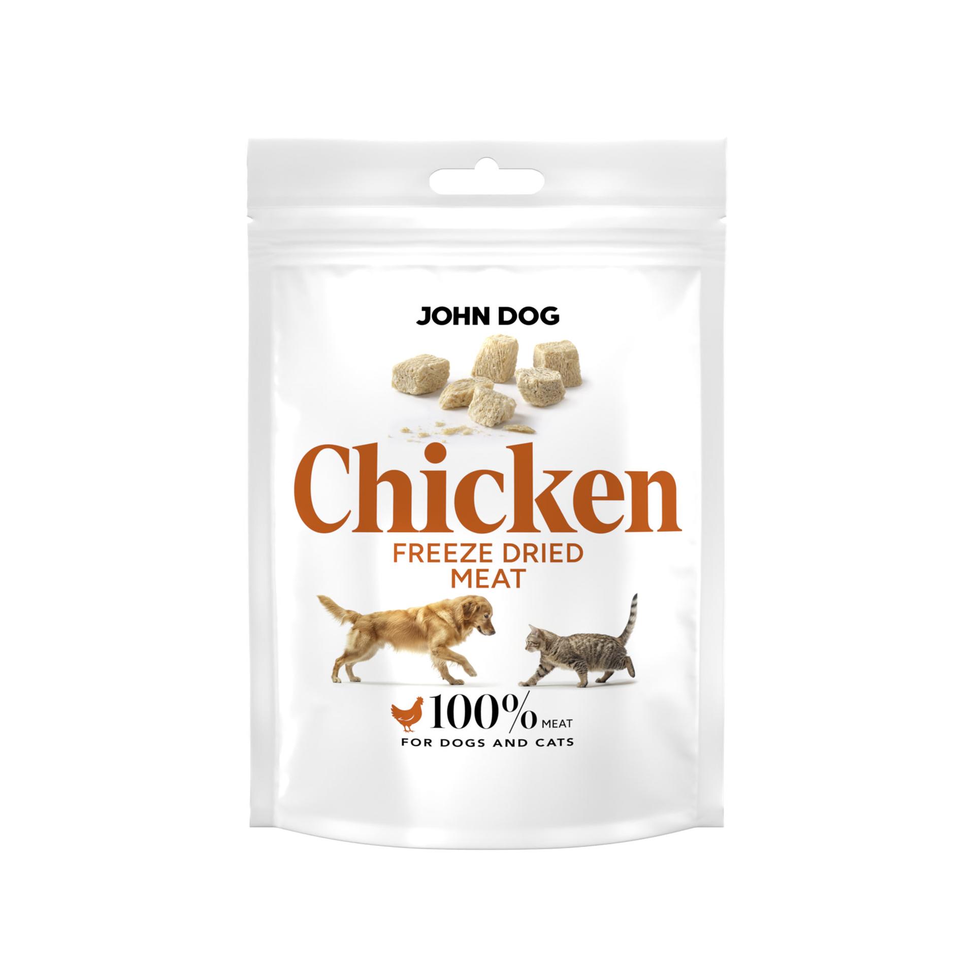 Liofilizowany przysmak dla psa i kota Pierś z kurczaka 30 g John Dog Freeze Dried