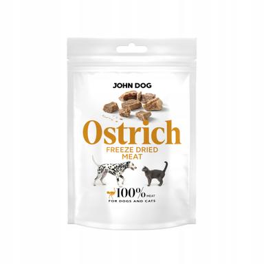 Liofilizowany przysmak dla psa i kota Struś 30 g John Dog Freeze Dried