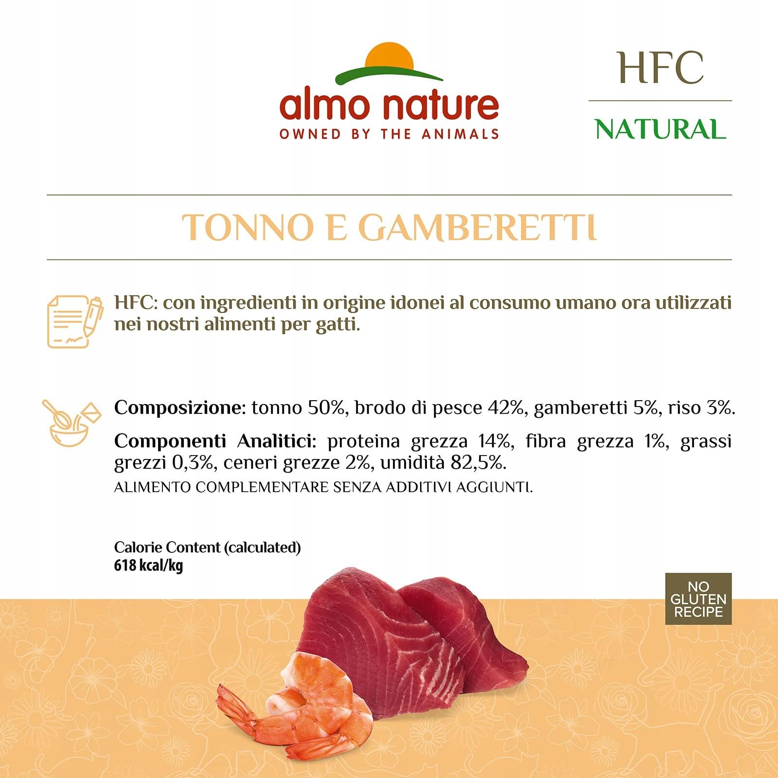 ALMO HFC NATURAL-TUŃCZYK Z KREWETKAMI 150g