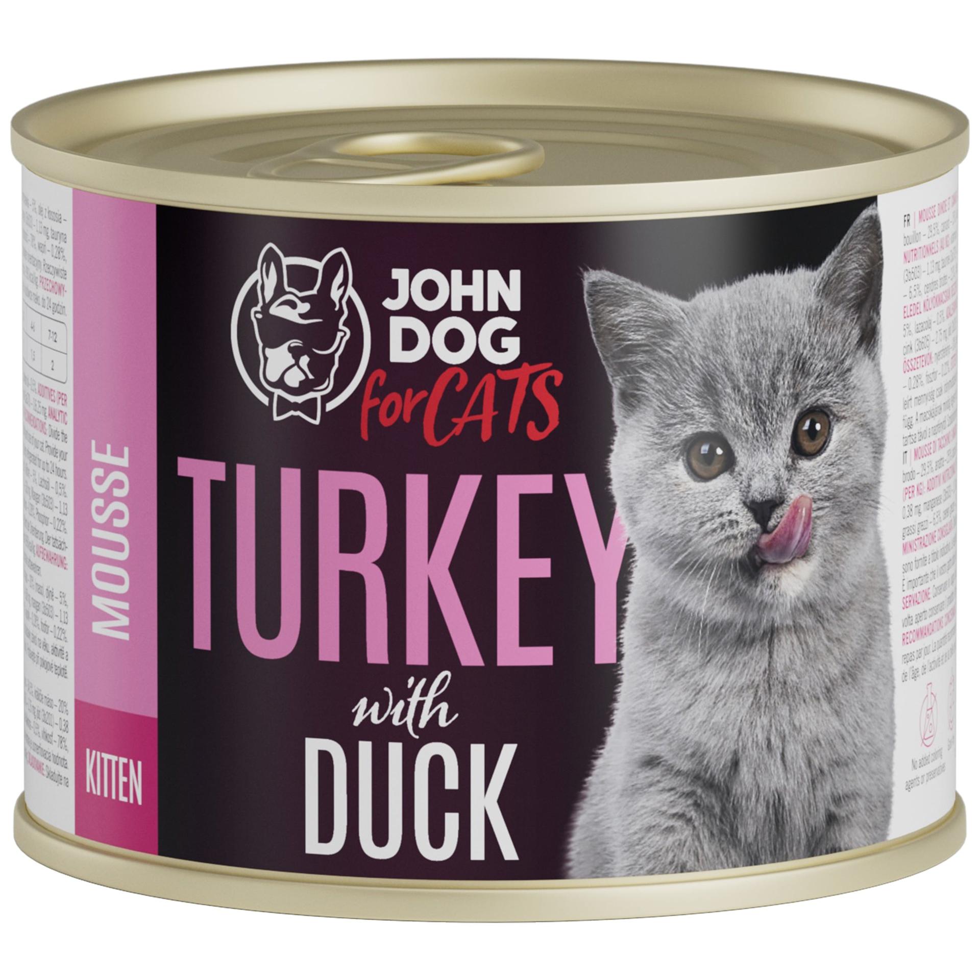 John Dog for Cats karma mokra indyk 170g John Dog for Cats karma mokra indyk 170g