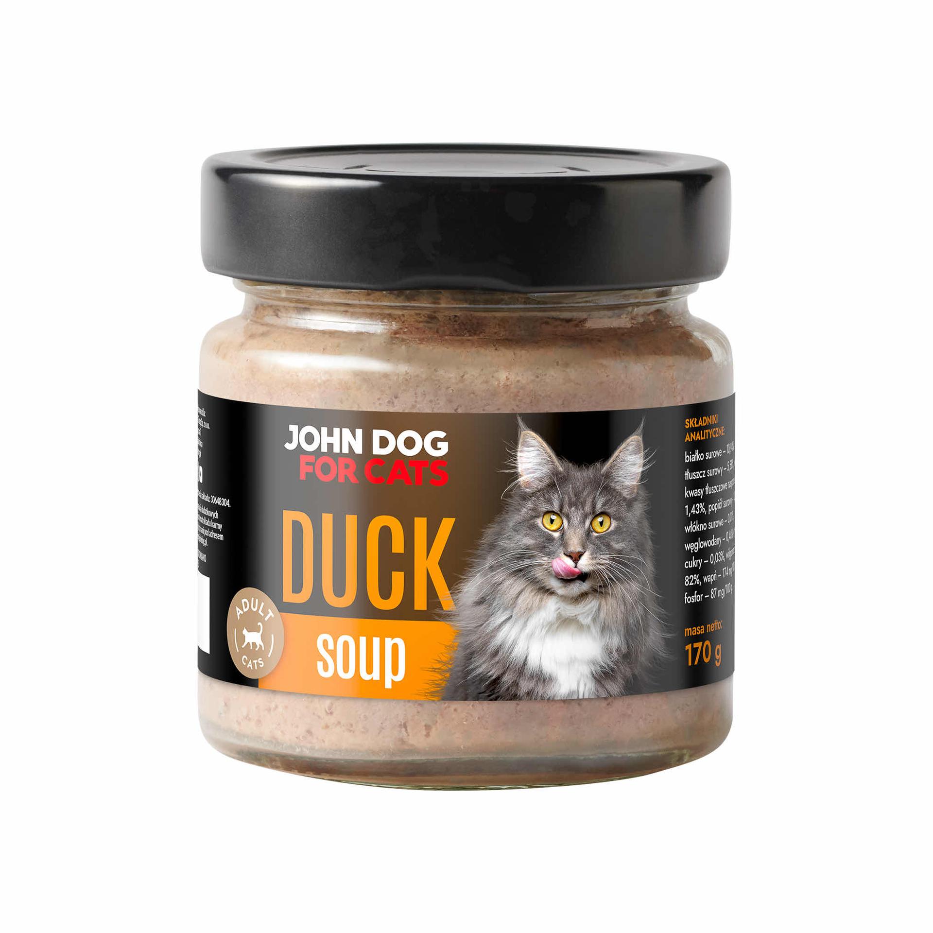 John Dog for Cats karma mokra zupa kaczka 170g John Dog for Cats karma mokra zupa kaczka 170g