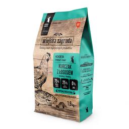 Wiejska Zagroda karma sucha dla kota Kurczak z łososiem kocięta 1,6 kg Wiejska Zagroda karma sucha dla kota Kurczak z łososiem kocięta 1,6 kg