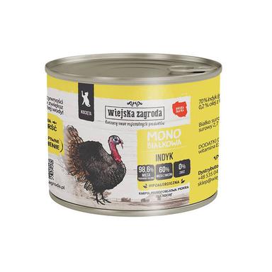Wiejska Zagroda mokra karma monobiałkowa dla kota junior indyk 200 g Wiejska Zagroda mokra karma monobiałkowa dla kota junior indyk 200 g